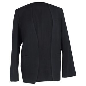 Toteme Collarless Blazer in Black Wool